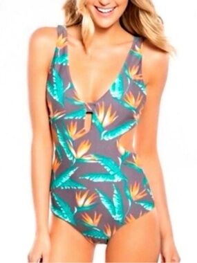 Tori Praver Birds Paradise Cutout One Piece L